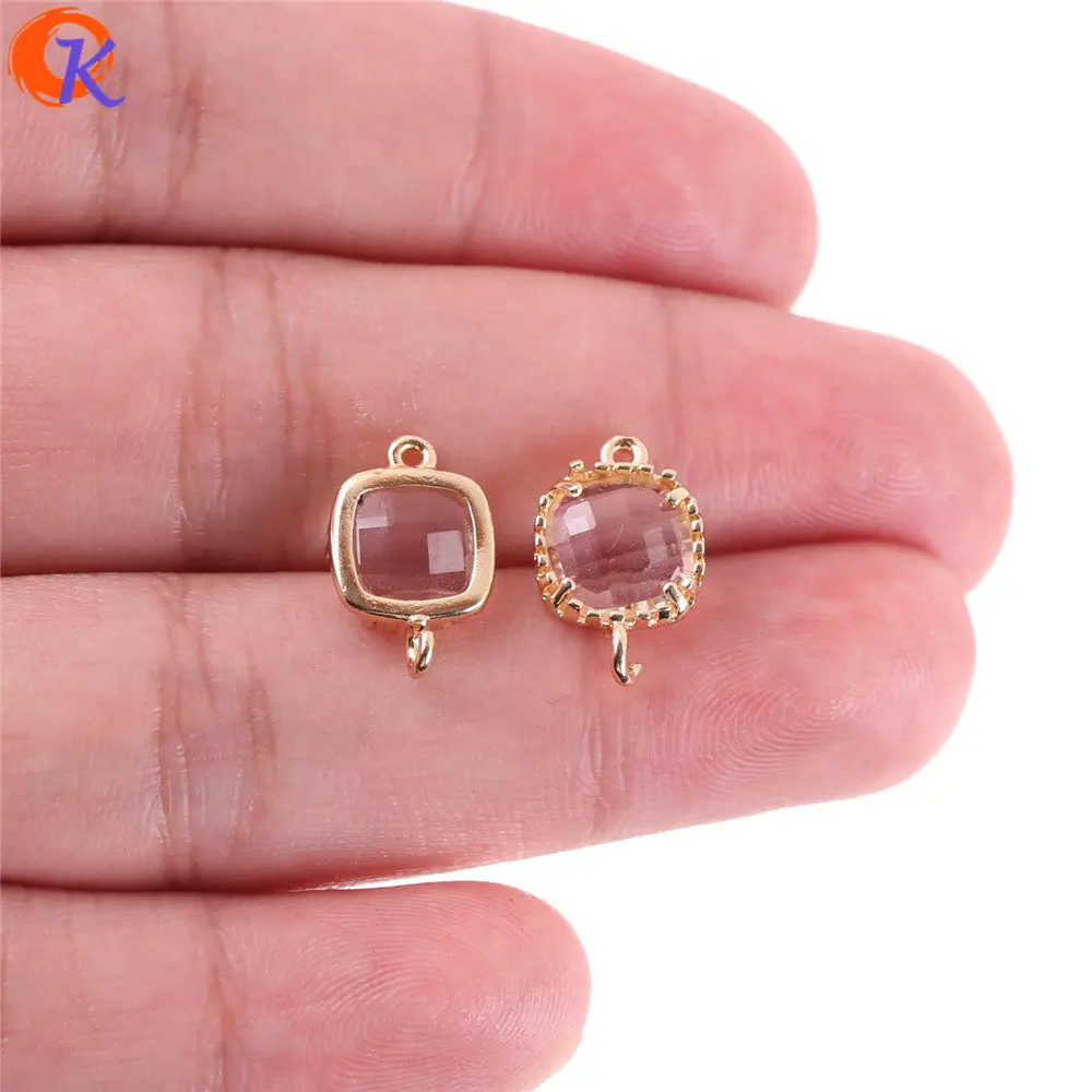 

Cordial Design 50Pcs 10*15MM Jewelry Accessories/Crystal Connectors/Charms Jewelry/DIY Earring Making/Hand Made/Earring Findings