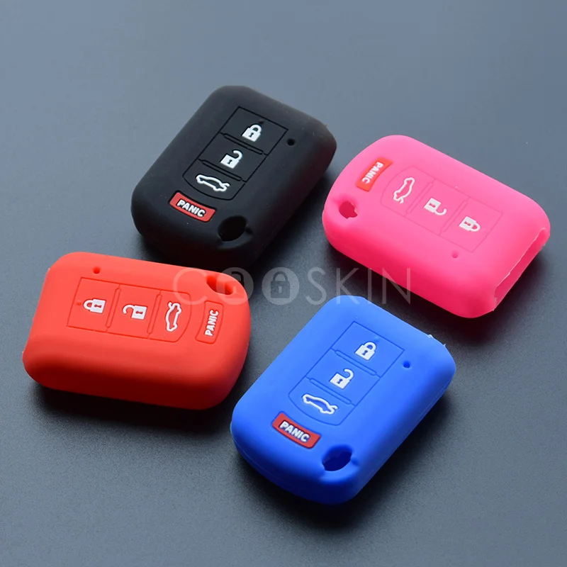 100 шт./лот 4 кнопки ключ силиконовый резиновый автомобильный чехол для Mitsubishi Mirage ASX