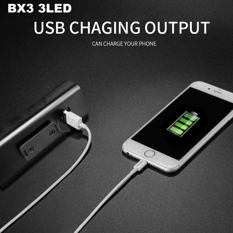 L2/T6 велосипедный светильник с подзарядкой от USB 5200 мАч Внешний аккумулятор велосипедный светильник водонепроницаемый велосипедный светодиодный налобный фонарь задний светильник на выбор