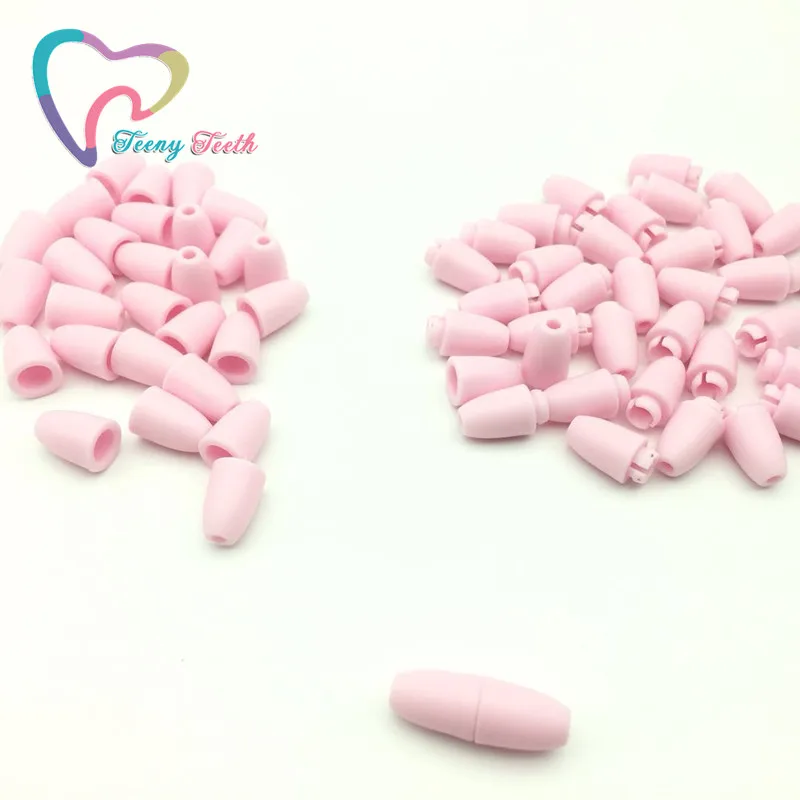 Candy Pink Teeny teeth 40 шт. DIY ожерелье пластиковые Отрывные застежки пластиковое закрытие отрываются безопасные застежки для силиконового ювелирного ожерелья - Цвет: Candy Pink
