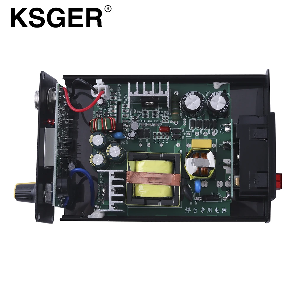 Цифровая паяльная станция KSGER MINI T12 STC металлическая крышка источника питания 96 Вт