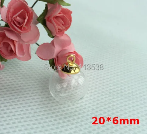 30 комплектов латунь бронза 20 мм 6 открытый прозрачный Глобус стеклянная бутылка