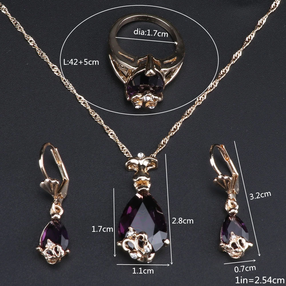 Женское ожерелье с подвеской в виде капли воды AAA большим кубическим цирконием