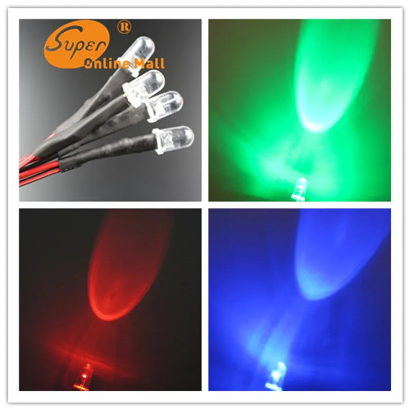5 шт. мм 12 В Pre-Wired быстрое изменение rgb LED Диод + медленное DC 20 см Огни DIY | Электронные