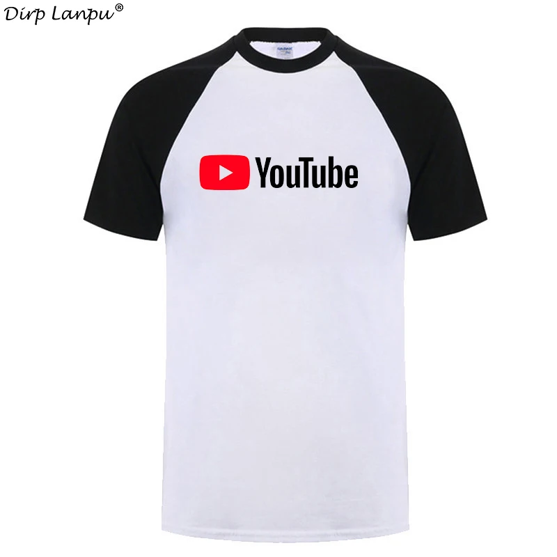 Мужская футболка с коротким рукавом и принтом логотипа YouTube забавная из 100% хлопка