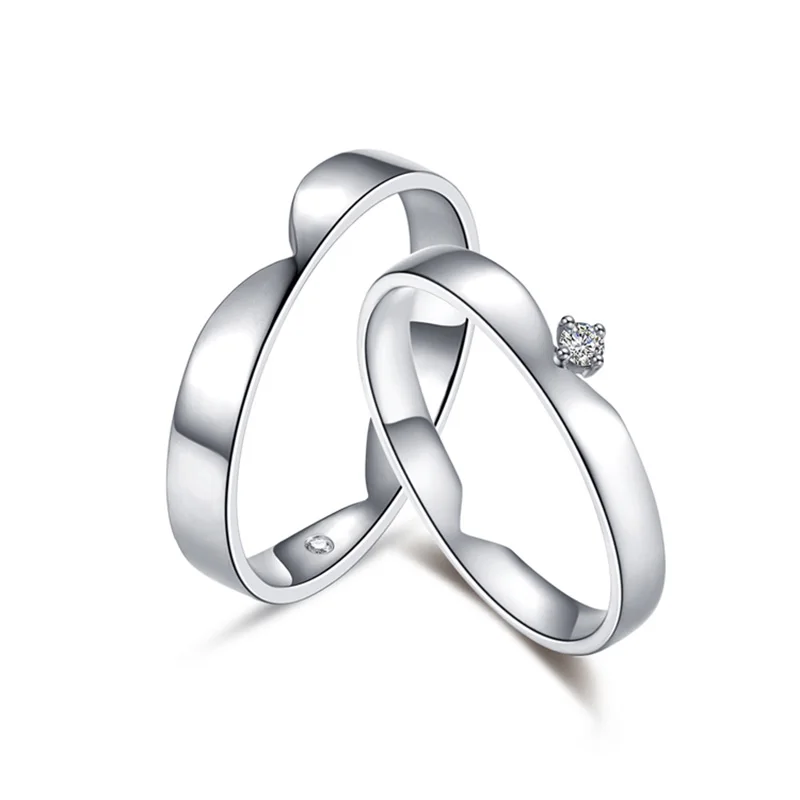 ZOCAI Brand Wedding Couple Ring Men ring 0.005 CT Women 0.03 Real certificated diamond 18K gold (AU750) rings Q00978AB | Украшения и