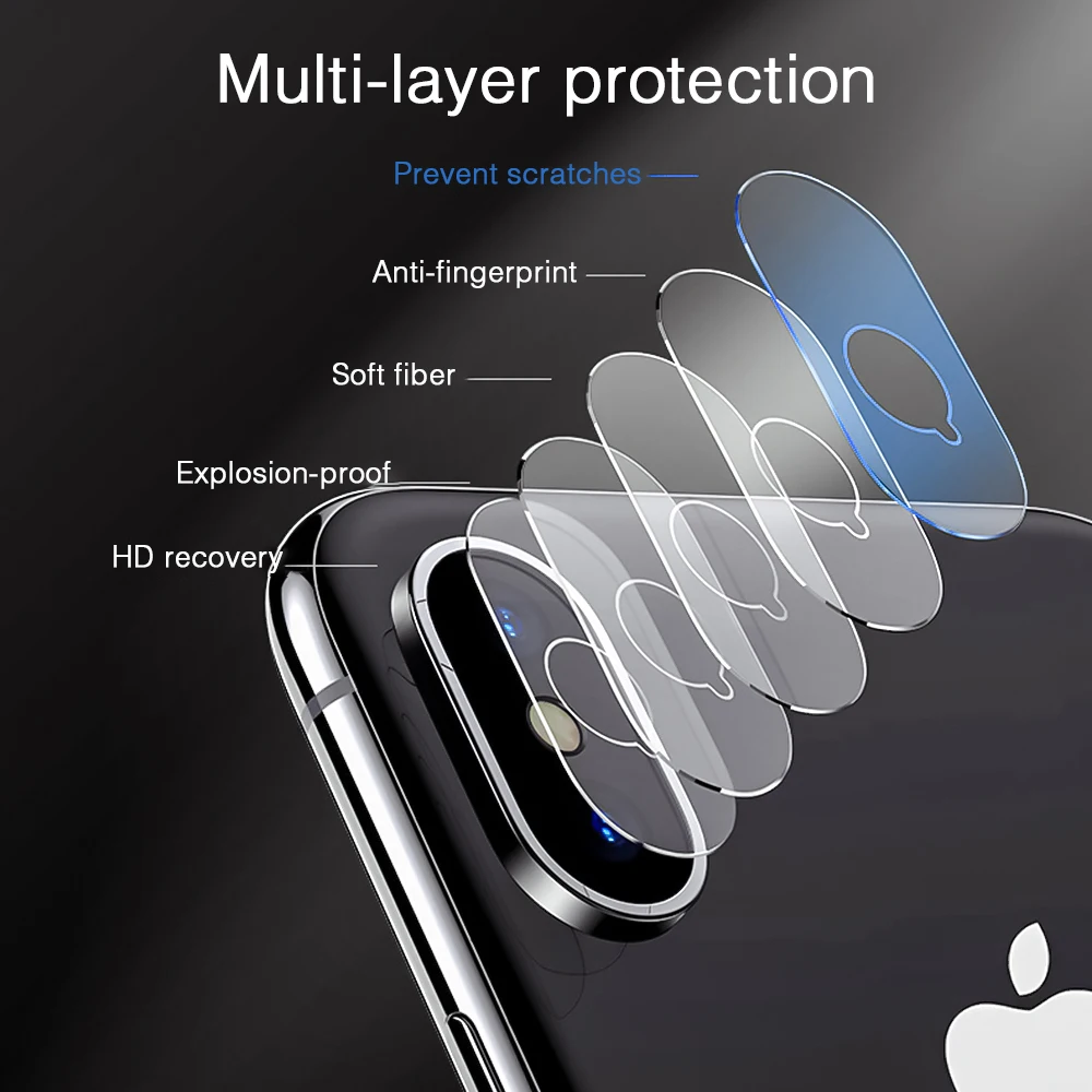 OTAO 9H Защитное стекло для iphone X 8 7 Plus 6 6S Защитная пленка объектива камеры XS MAX XR