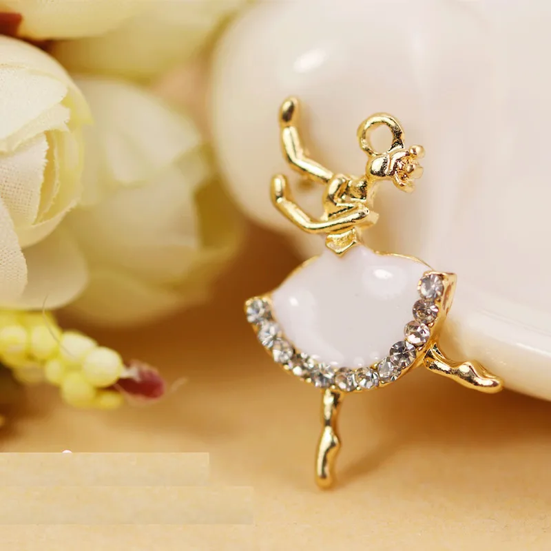 10 шт./лот эмалированные очаровательные украшения для девочек маленькие танцоры