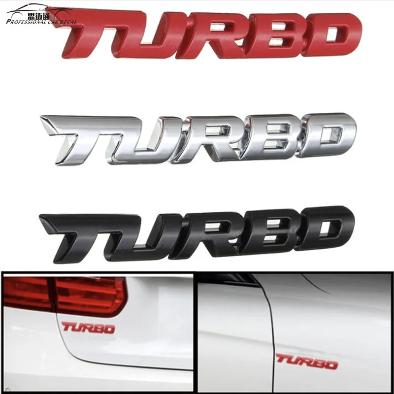 Автомобильный Стайлинг 3D Металлическая Эмблема Turbo Стикеры тела сзади значок