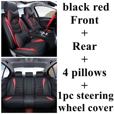 Чехол автокресла для Mitsubishi Outlander ASX Nissan Tiida Juke, Qashqai j10 j11 Renault Clio Duster logan Sandero Seat Ibiza altea - Название цвета: black red luxury
