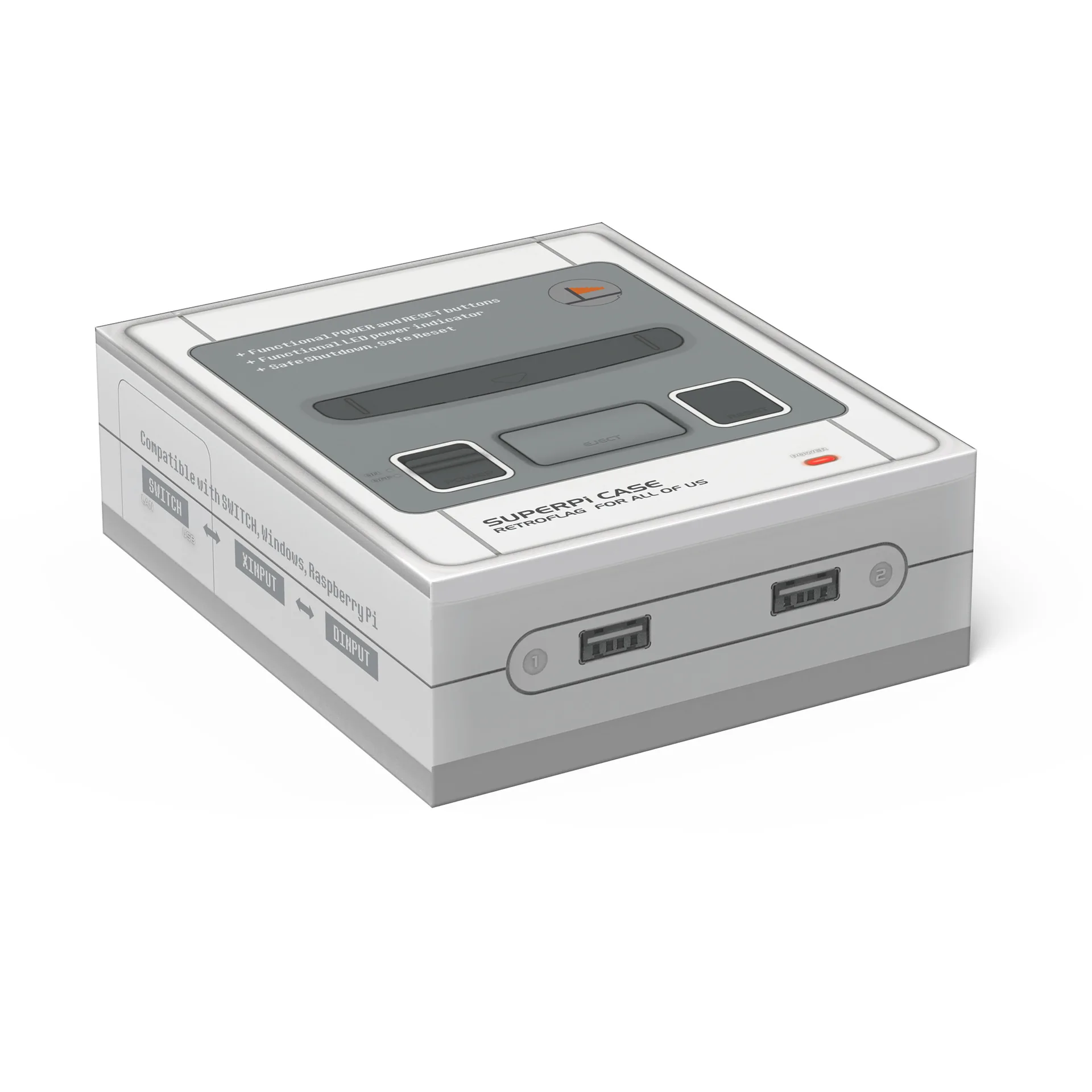 Retroflag SUPERPi чехол-J NESPi чехол с охлаждающим вентилятором+ радиатор для Raspberry Pi 3B Plus(3B+)/3B
