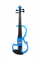 electric violin size 44 case rosin head set bow battery blue white black