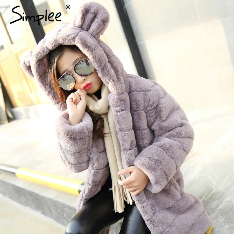 Элегантная теплая зимняя куртка из искусственного меха для девочек 2018 детская