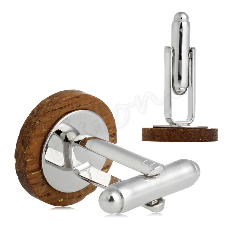 1 пара фанки деревянные Запонки пуговицы Винтажный стиль вечерние ринка