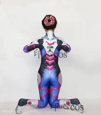 Новый классический костюм D.va с 3D принтом дешевый dva Косплей zentai catsuit Хэллоуин d.va