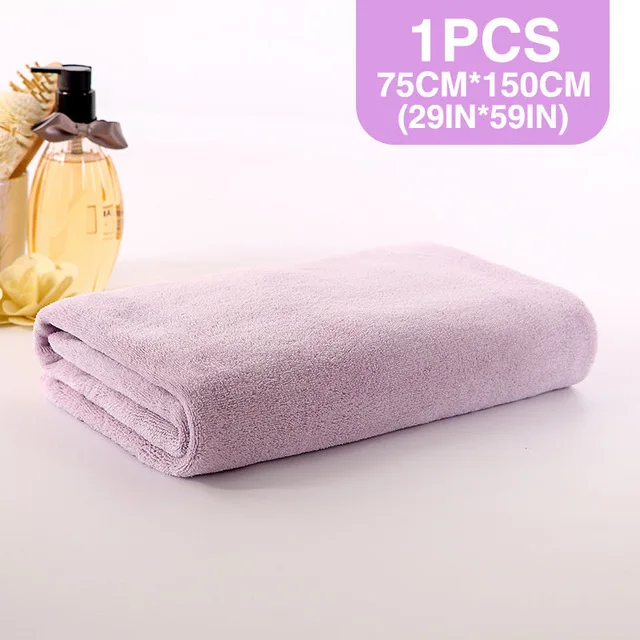 PURPLE 75X150CM Детское банное полотенце Curbblan, детское банное полотенце для новорожденных, муслиновая мочалка из микрофибры, очень мягкое полотенце для ухода за кожей, s 70*150 см, для малышей - Цвет: PURPLE 75X150CM