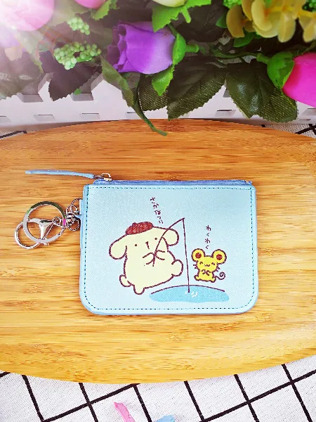 Pom Purin Fashion oroll модная аниме PU карточка для связки ключей брелок для ключей монета держатель для ключей подвеска унисекс на молнии подарки Новинка