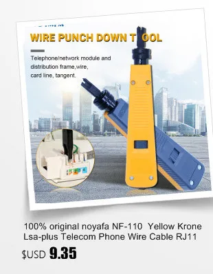 original noyafa NF-110 Yellow Krone Lsa-plus Telecom Phone Wire Cable RJ11 RJ45 Punch Down Network Tool Kit Professional