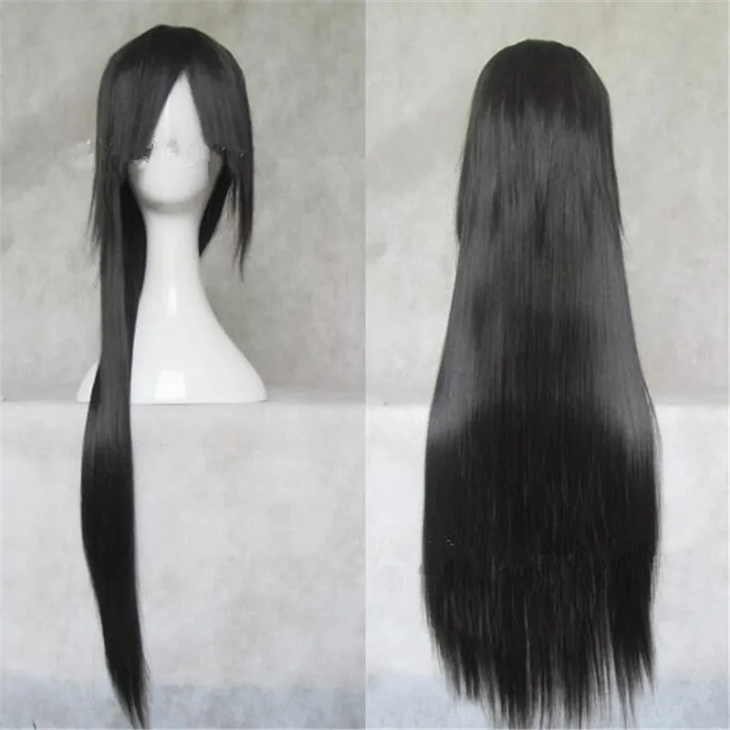 Natruo Длинные Синтетические косплей парик Skunks Aph черный наруто APH Yao Uchiha костюм Итати парики A848 - Цвет: as picture show