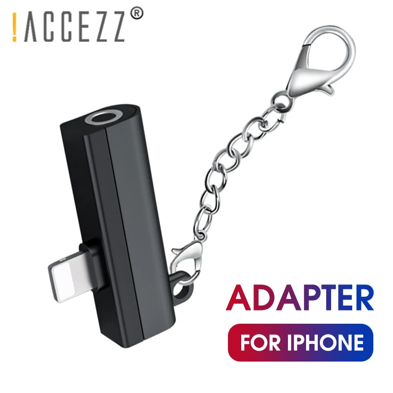 ! ACCEZZ адаптер для Apple Lighting iphone XS MAX XR 7 8 Plus X Аудио конвертер 3 5 мм наушники 2 в 1 разъем