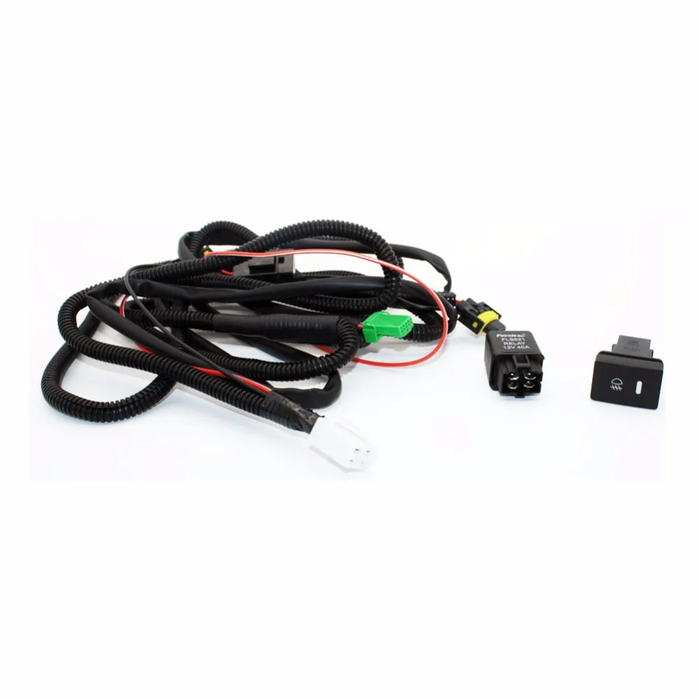 H11 жгут проводов розетки разъем провода переключатель + 2 Противотуманные фары DRL