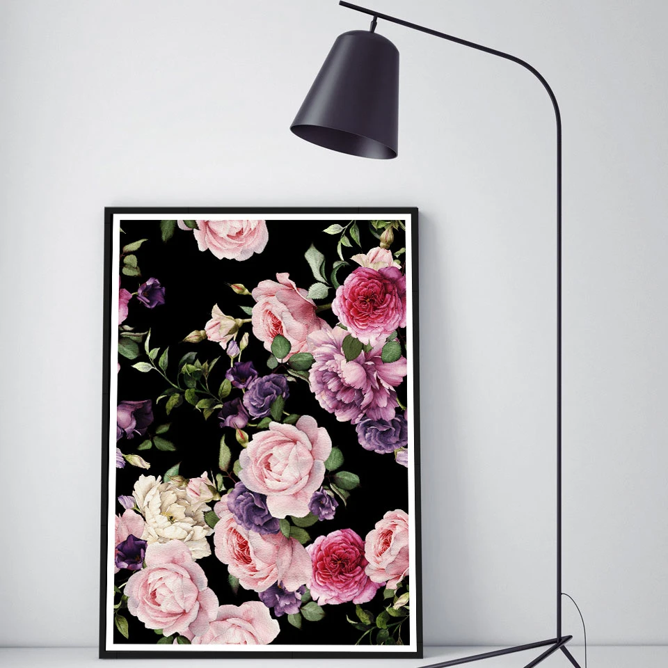 Скандинавские цветы постеры настенные художественные картины минималистичные