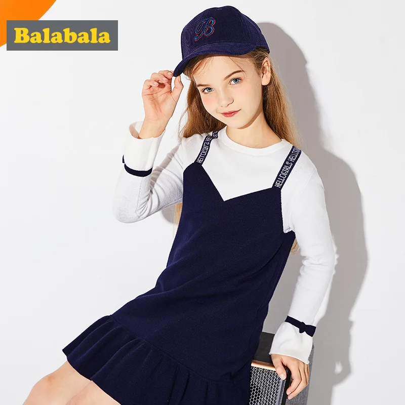 Balabala vestiti bambina girls dress long sleeve knitted dresses for costumes children the new year girl | Детская одежда и обувь
