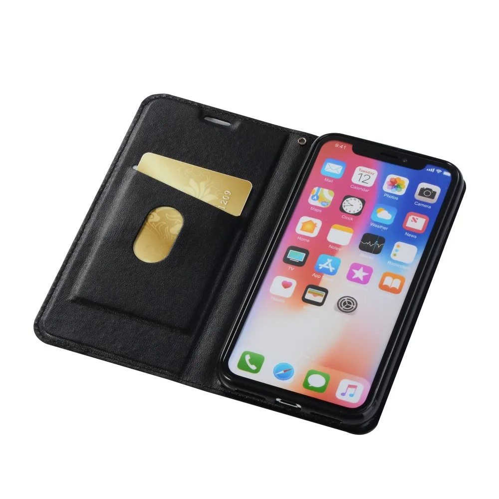 Шикарная pu кожаная сумка для телефона чехол iphone 5 5S SE XR XS Max Кошелек Флип-чехлы
