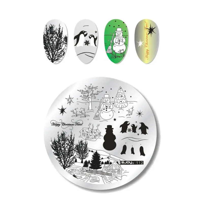 1 шт. Круглый шаблон штамповочной пластины из нержавеющей стали милый единорог