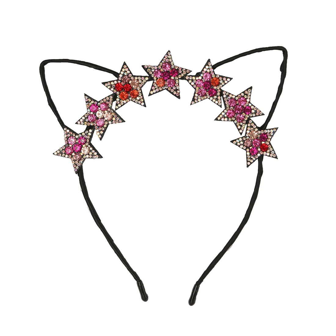 XIMA 7pcs/set Cute Girls Princess Shiny Star Hair Clip Crystal Diamond Elastic Hairband Ties for Gilrs Accessories |