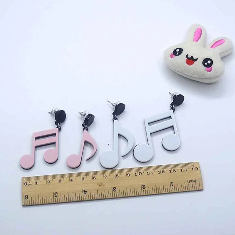 Новые модные серьги для женщин музыкальных нот хип хоп DJ ночного клуба акриловые