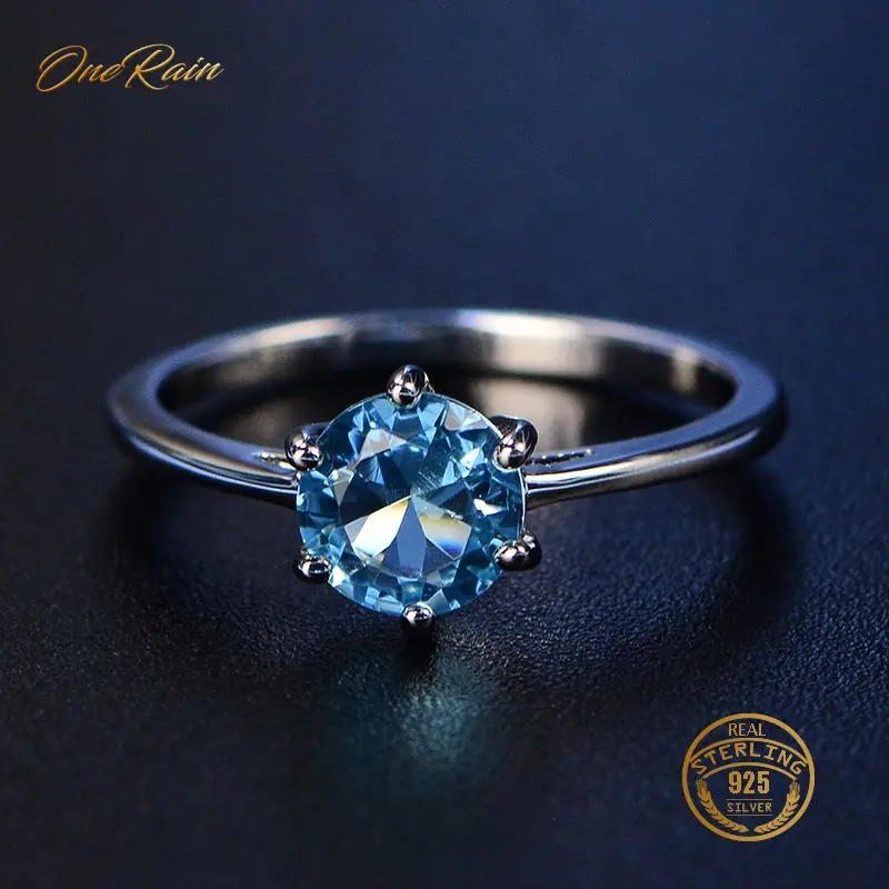 Женское кольцо из серебра 100% пробы с круглым камнем 7 мм|Кольца| |