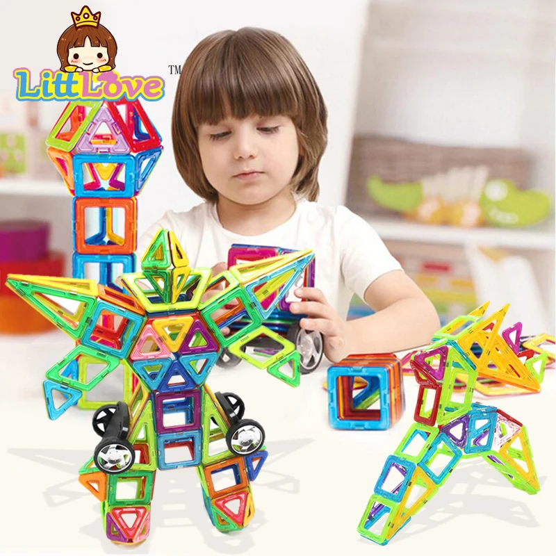 Развивающие магнитные игрушки квадратные треугольные шестиугольные 3D