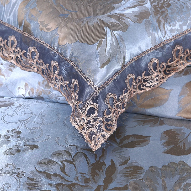 4 шт. Королевский жаккардовый набор постельного белья простыней для плоской