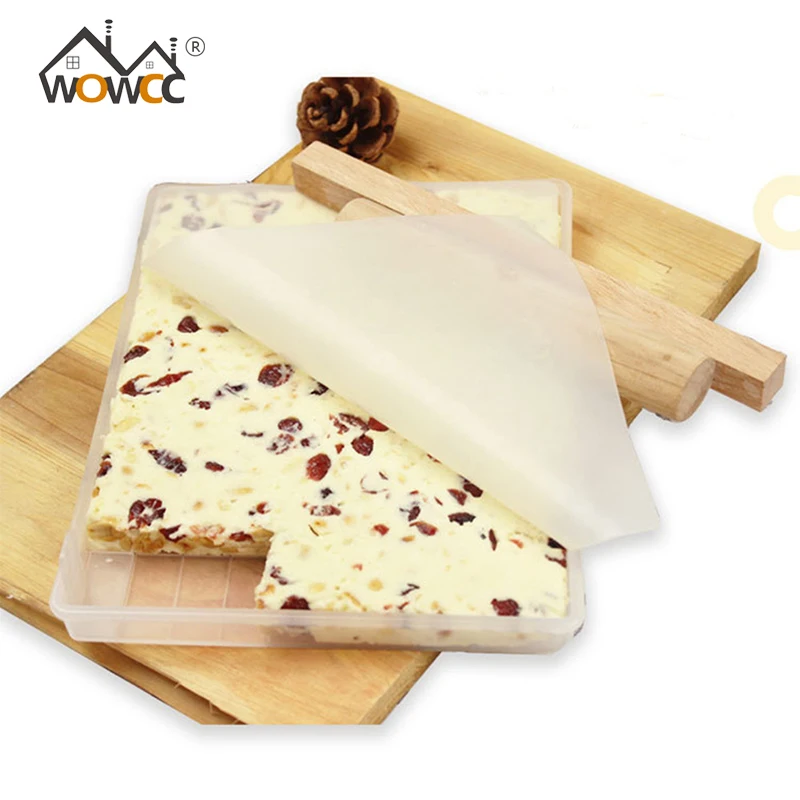 

4Pcs/set DIY Handmade Nougat Silicone Mold Non-stick Mat Wooden Flat Roll Nougat Chocolate Mold Rooling Pins Baking Pastry Tools