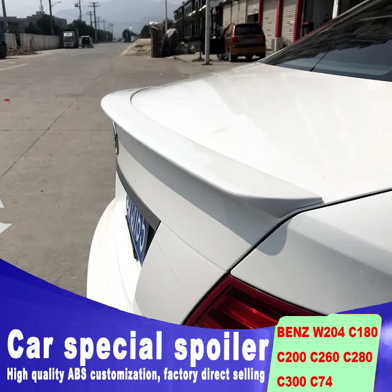 Высококачественный спойлер для BENZ W204 C180 C200 C260 C280 C300 C74 2008 до 2013 задний багажник крыло задний спойлер праймер или DIY Цвет