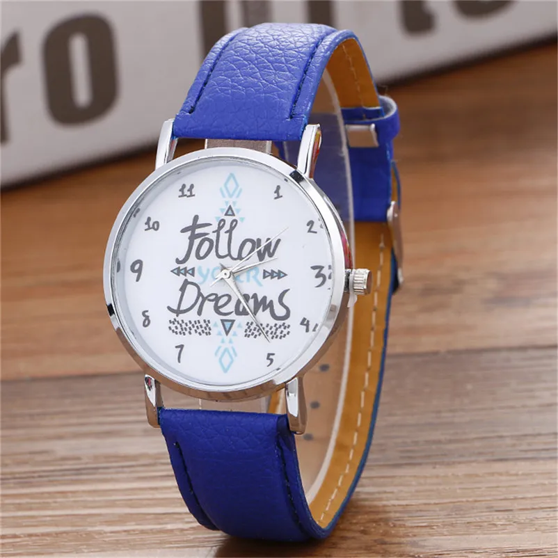 Женские часы 2019 Модные нейтральные с буквенным принтом модные кожаные кварцевые