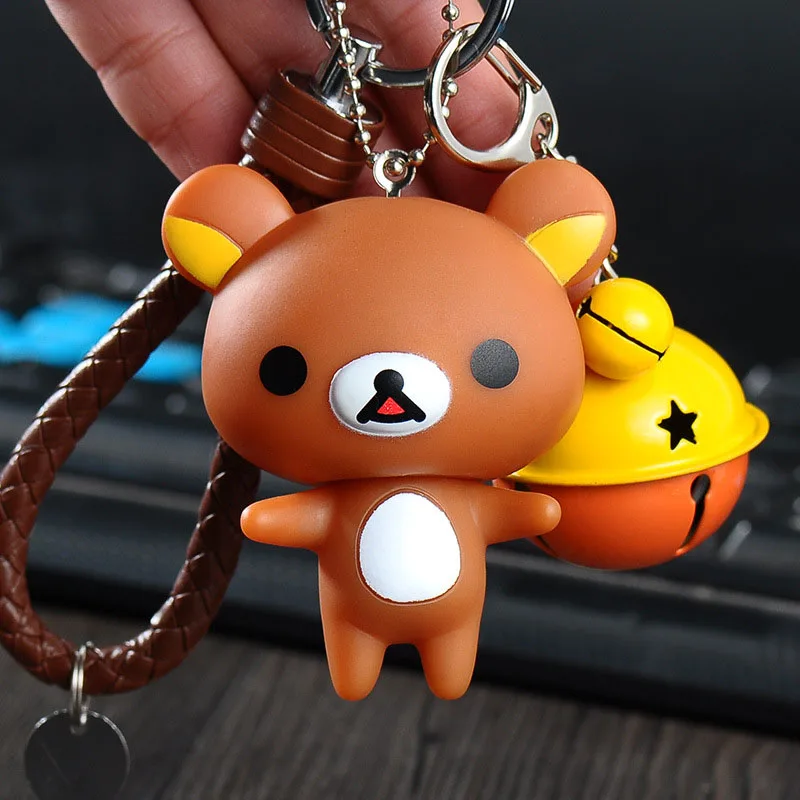 Type 10 Rilakkuma брелок милый мультфильм медведь брелок Аниме автомобиль брелок с держателем сумка Подвеска - Цвет: Type 10