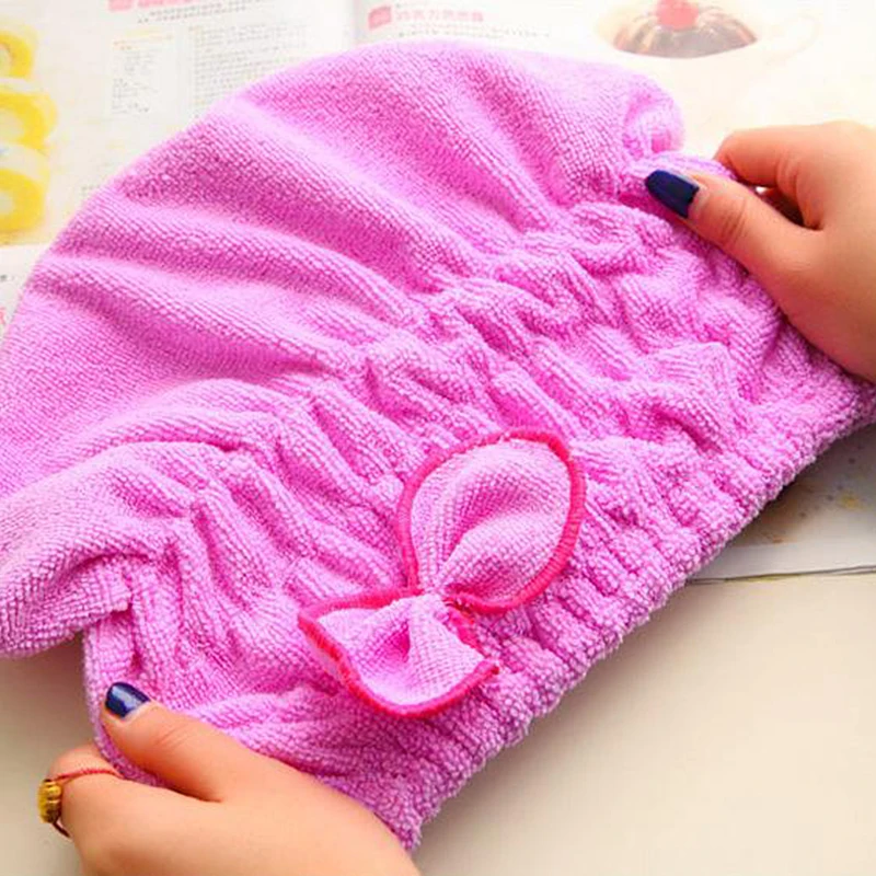 DINIWELL Women Girls Lady's Quick Dry Bath Hair Drying Towel Head Wrap Hat Makeup Shower Cap Bathing Tool Towel Head Wrap Hat