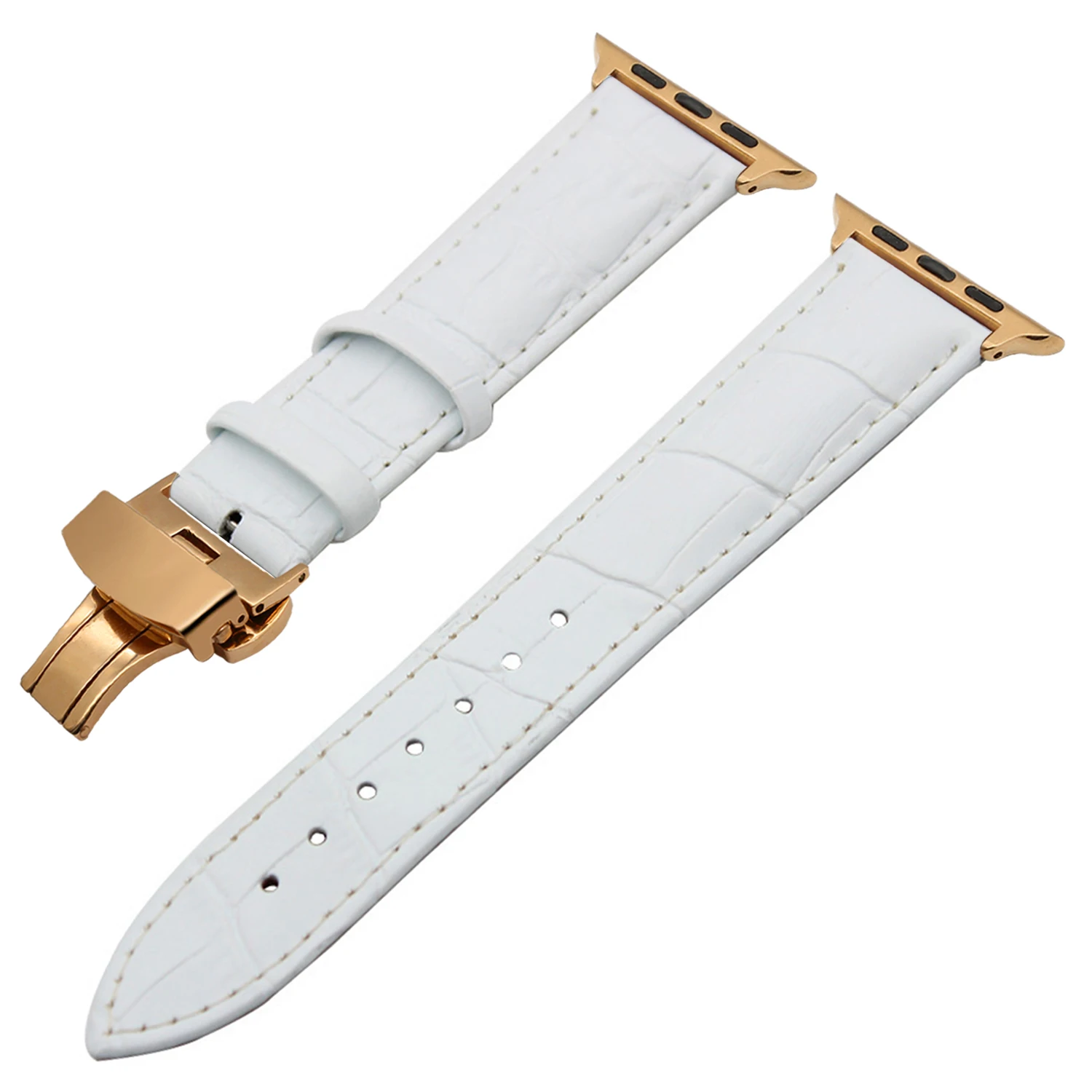 Ремешок Croco из натуральной кожи для iWatch Apple Watch SE Series 6 5 4 3 2 1 40 мм 44 38 42 браслет с