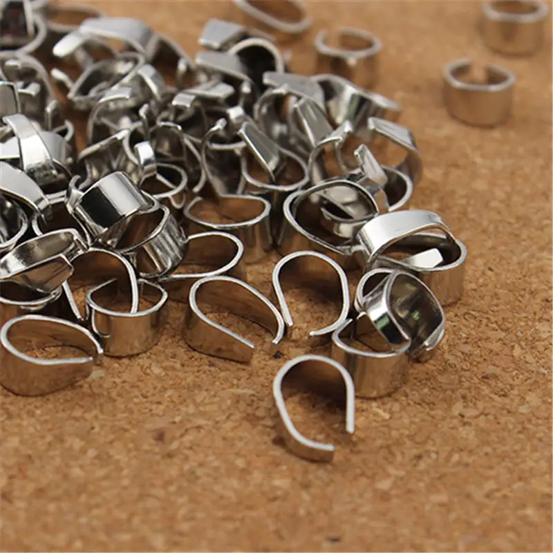 

100pcs/lot Silver Color Cup Pendant Contectors Bails Beads 6*8.5mm Jewelry Findings Craft for DIY Jewelry Making F2046