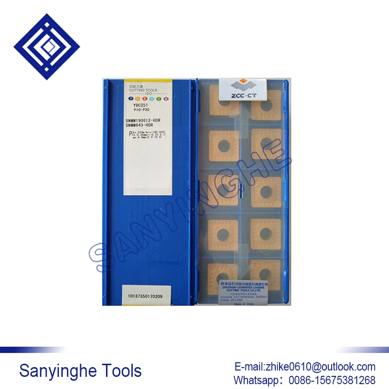 

10 шт./лот YBC251 SNMM190612-HDR карбидная фрезерная вставка cnc
