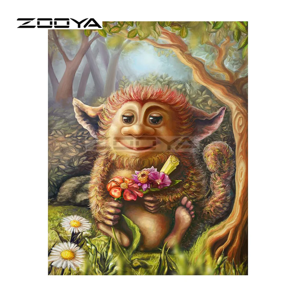 ZOOYA 5D алмазная вышивка &quotсделай сам&quot Лес дерево цветок животное монстр