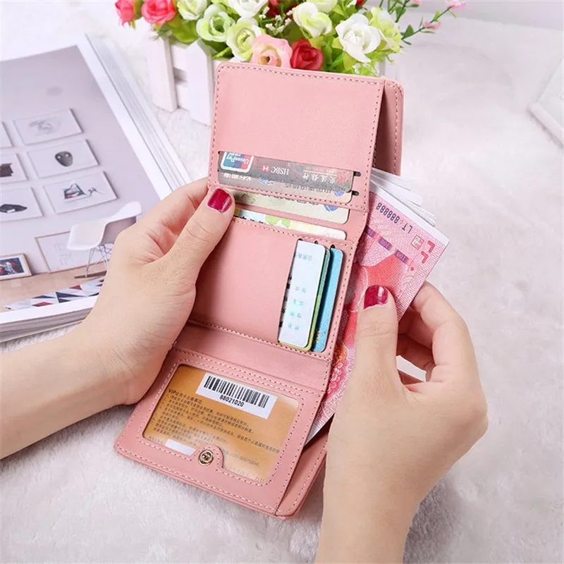 

Women Lovely Leather Zipper Wallet Fashion Lady Portable Multifunction Small Tassel Purse Hot Female Clutch Carteras