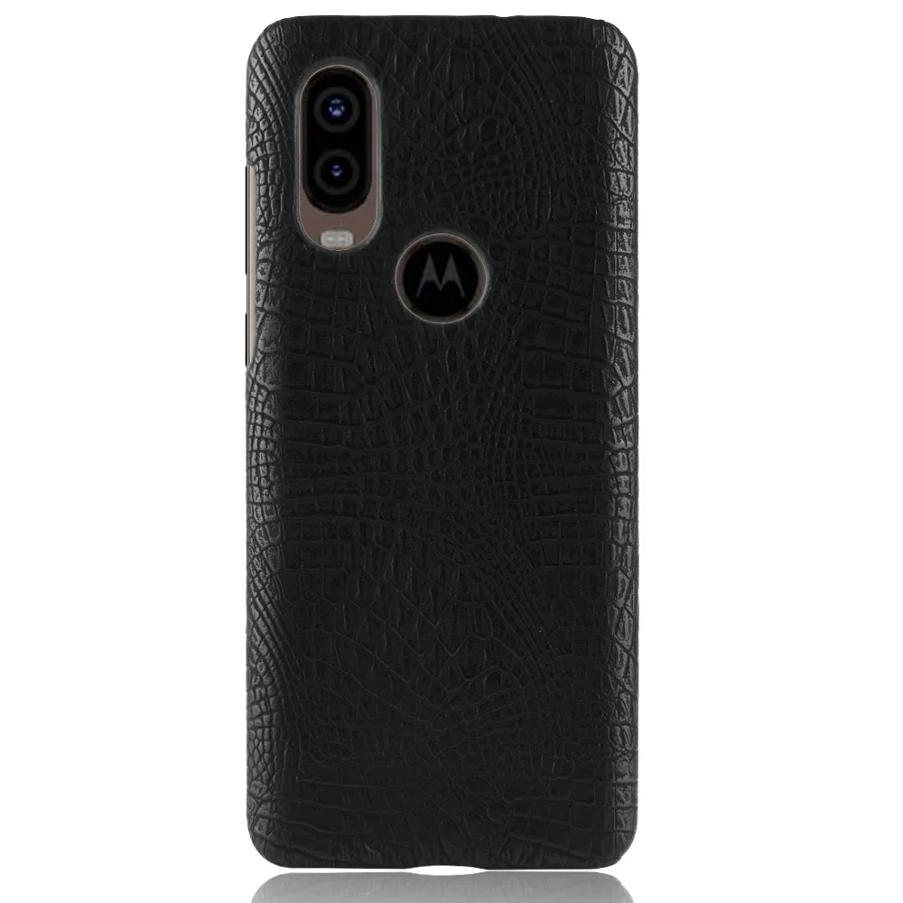 Чехол для телефона Motorola One Vision из искусственной кожи с текстурой крокодиловой |