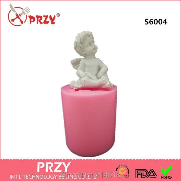 Силиконовая форма 3D для мыла в виде Купидона улыбки ангела свечи глины формы
