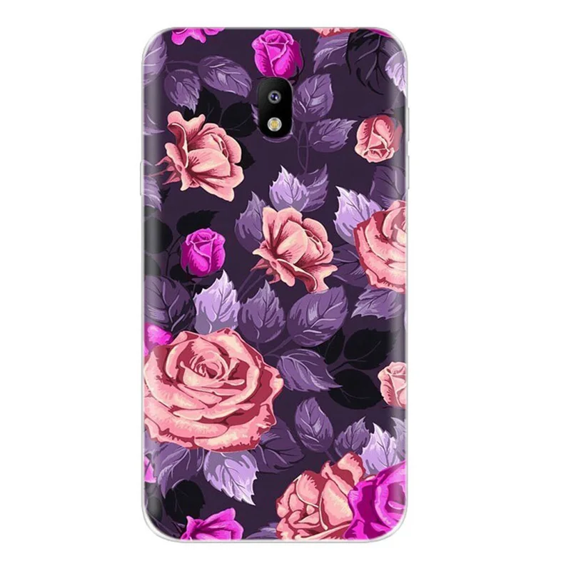 Для Samsung Galaxy J5 2017 J530F Модный яркий цветок флора розовый любовь окрашенные милый