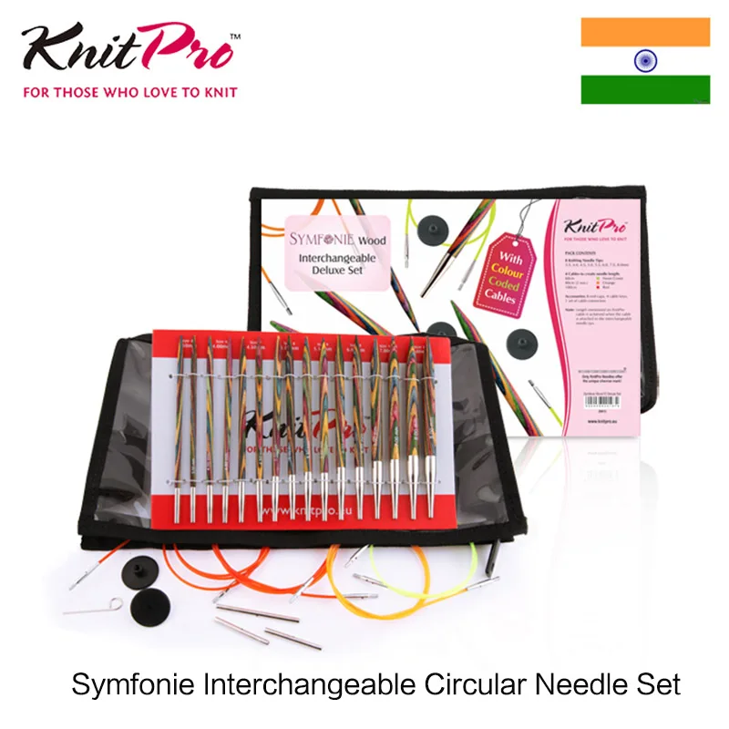 Набор сменных круглых игл для вязания с наконечником|circular needle set|knitpro symfonieknitpro needles