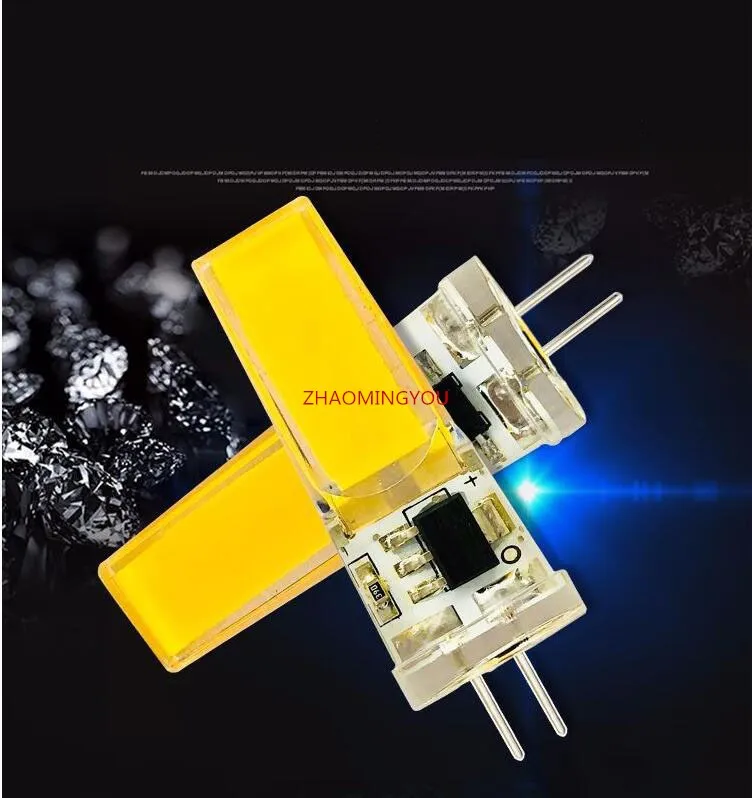 Затемнения светодиодный COB 10 Вт GY6.35 G8 110V 220V светодиодный cob2508 с украшением в виде кристаллов светильник