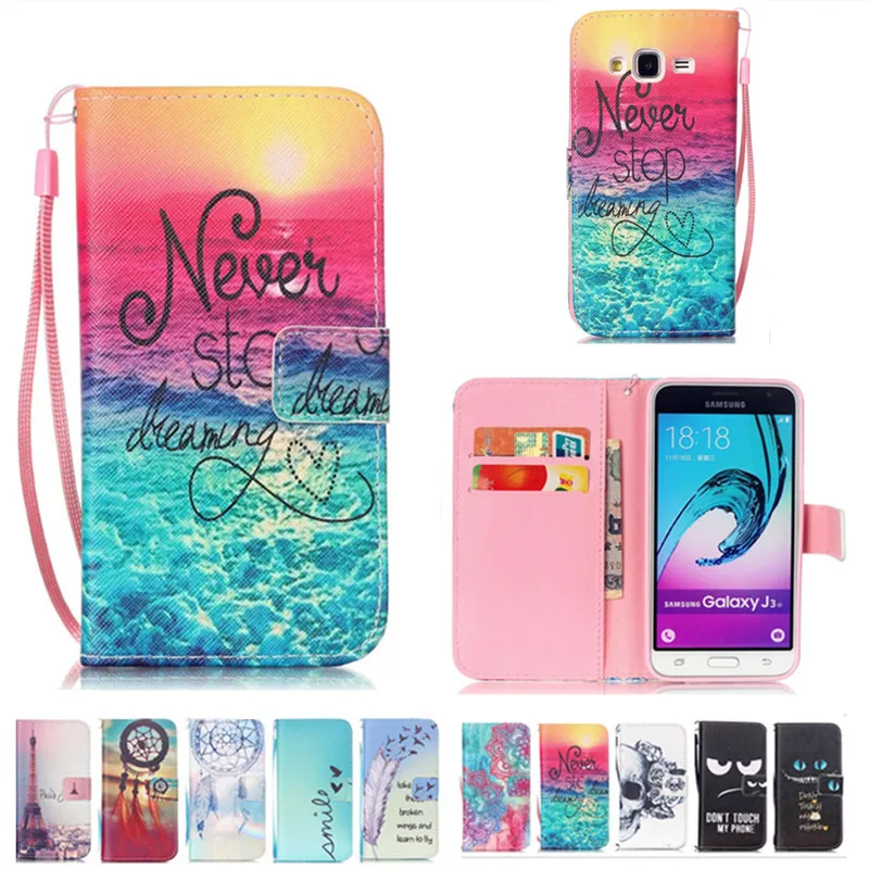Для Samsung J3 2016 чехол из искусственной кожи флип Galaxy J5 для A3 A5 J7 Etui Fundas|Чехлы-книжки| |